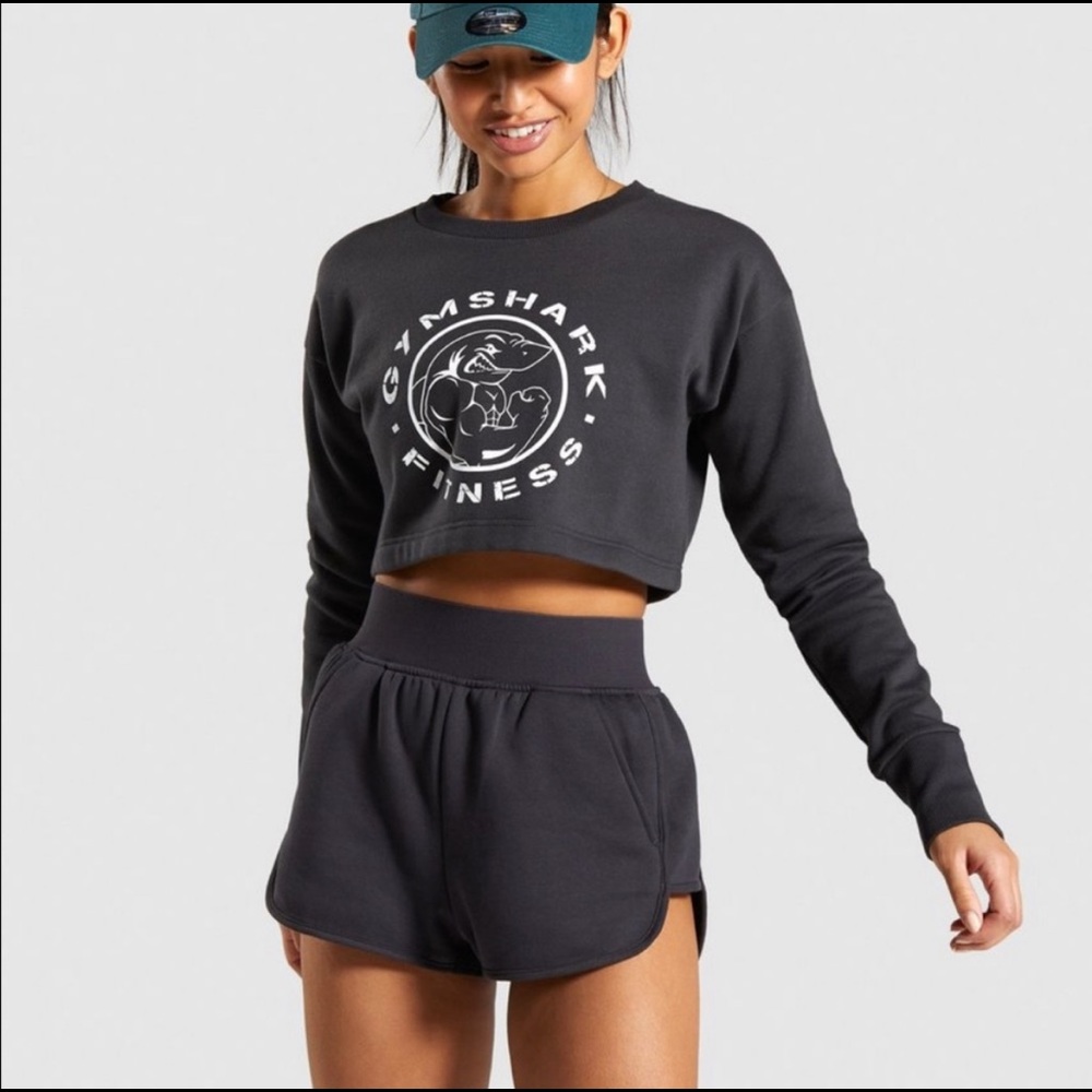 Gymshark Legacy Cropped Sweater Gray/Grey Small